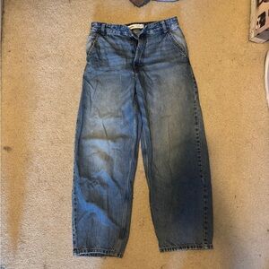 Bershka Relaxed Fit Blue Jeans